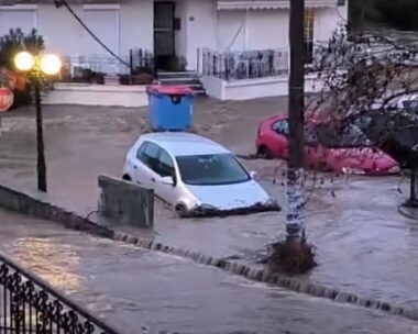 Πλημμύρες στη Λήμνο από την κακοκαιρία