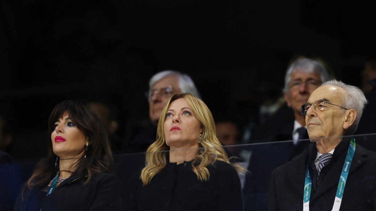 Η Τζόρτζια Μελόνι στην τελετή έναρξης των Χειμερινών Ολυμπιακών Αγώνων