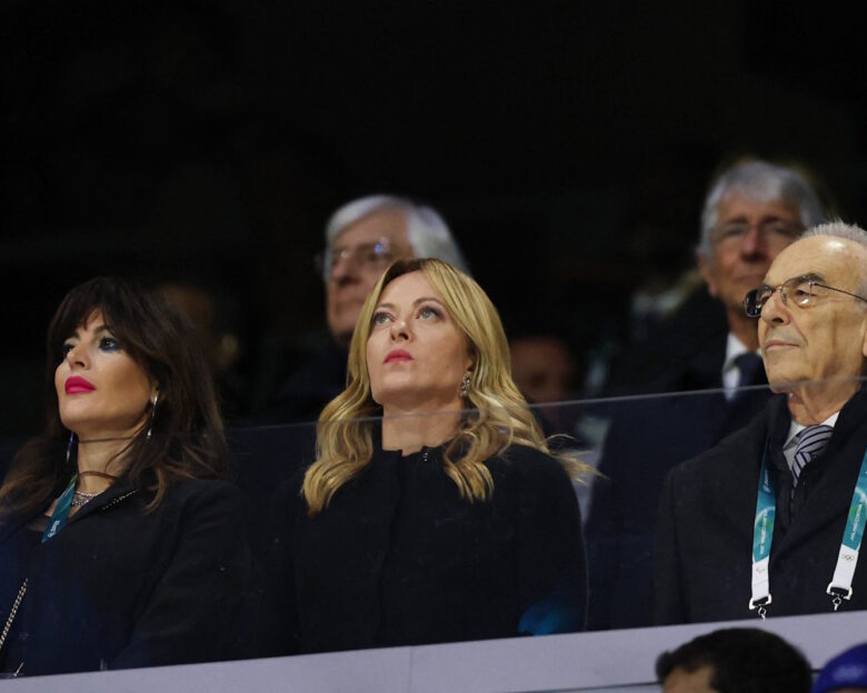 Η Τζόρτζια Μελόνι στην τελετή έναρξης των Χειμερινών Ολυμπιακών Αγώνων