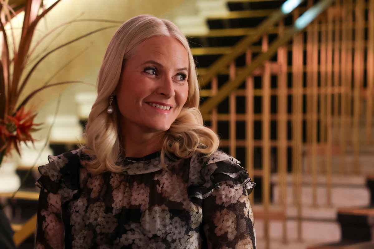 Norway's Crown Princess Mette-Marit arrives at the Nobel banquet at the Grand Hotel in Oslo, for the Nobel Peace Prize on Tuesday, Dec. 10, 2024.
