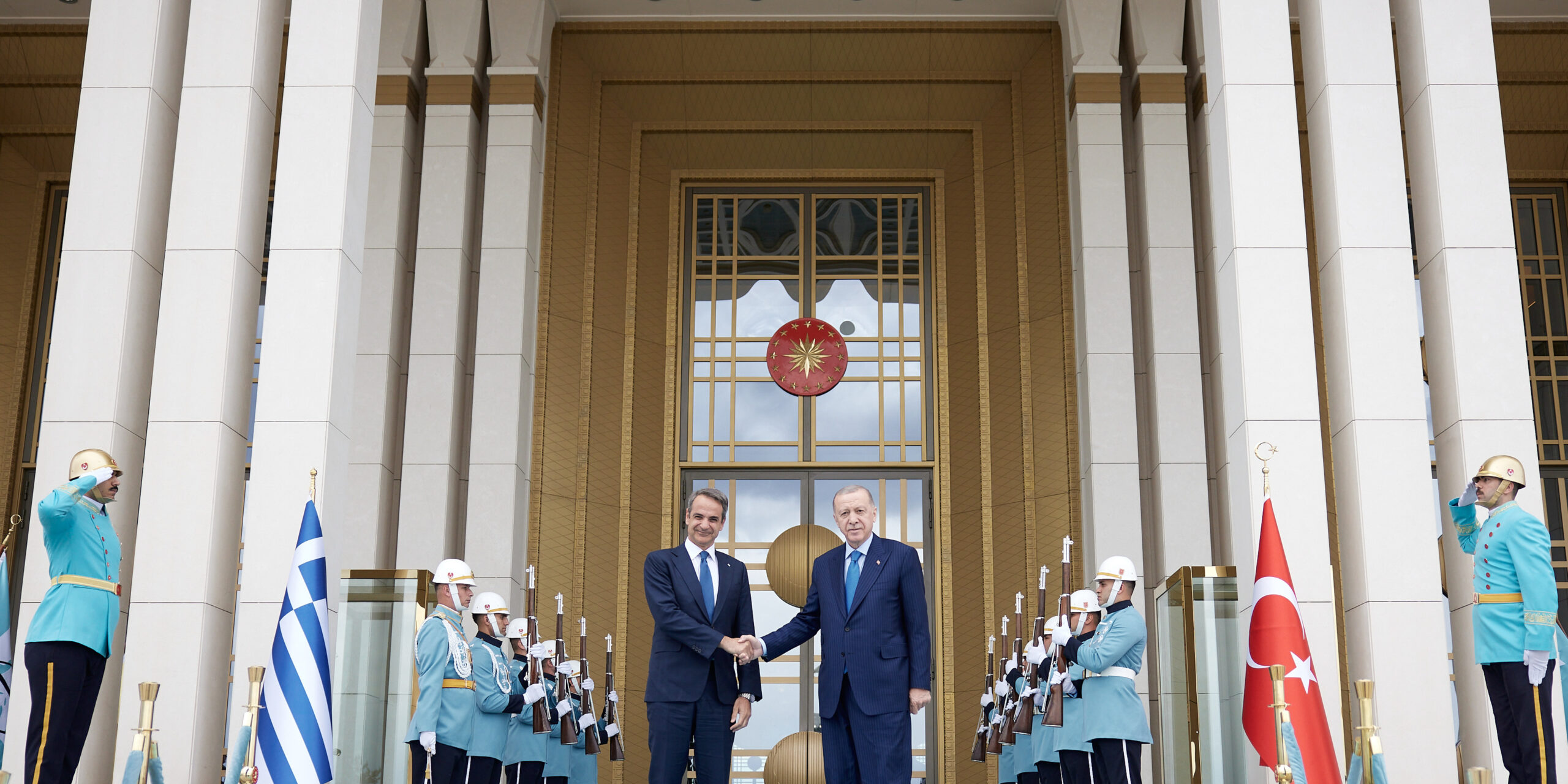 Κυριάκος Μητσοτάκης και Ταγίπ Ερντογάν στο Λευκό Παλάτι