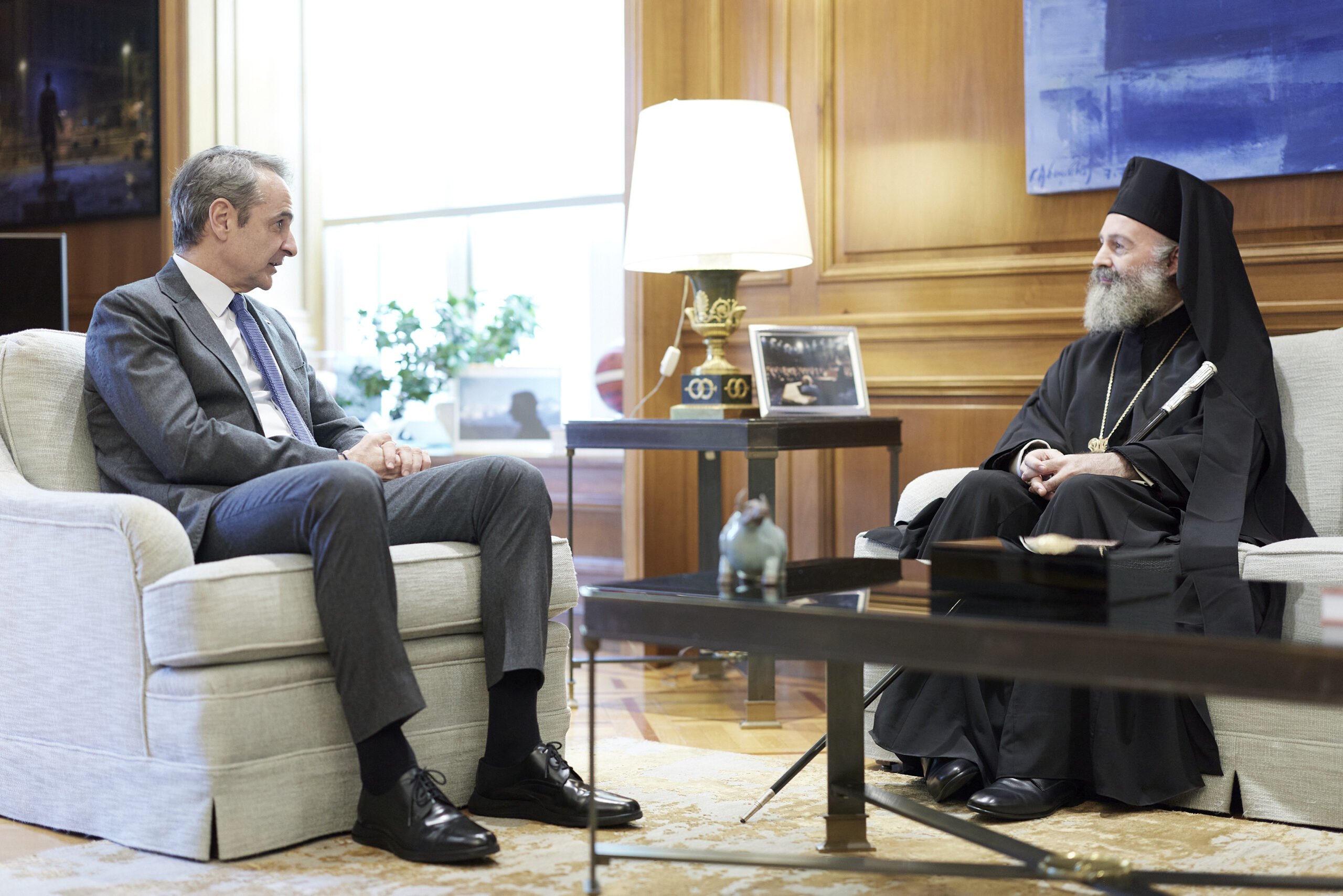 Μητσοτάκης και Αρχιεπίσκοπος Αυστραλίας Μακάριος