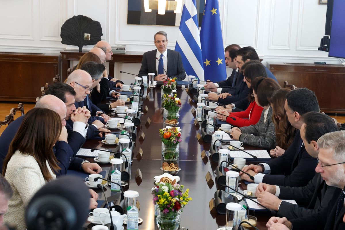 Ο Κυριάκος Μητσοτάκης στο υπουργικό συμβούλιο