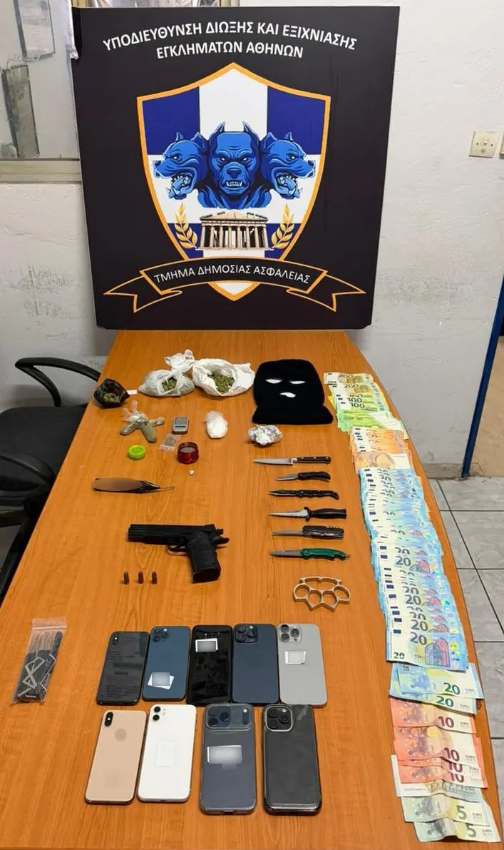 Ευρήματα μετά τις οκτώ συλλήψεις για συμπλοκή με τρεις τραυματίες στα Κάτω Πατήσια