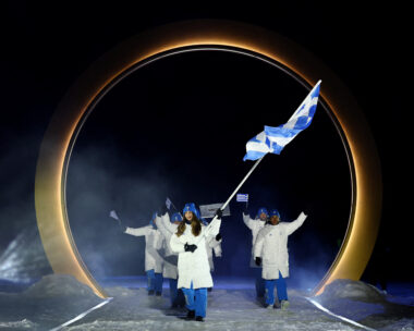 H Νεφέλη Τίτα με την ελληνική σημαία στους χειμερινούς Ολυμπιακούς Αγώνες