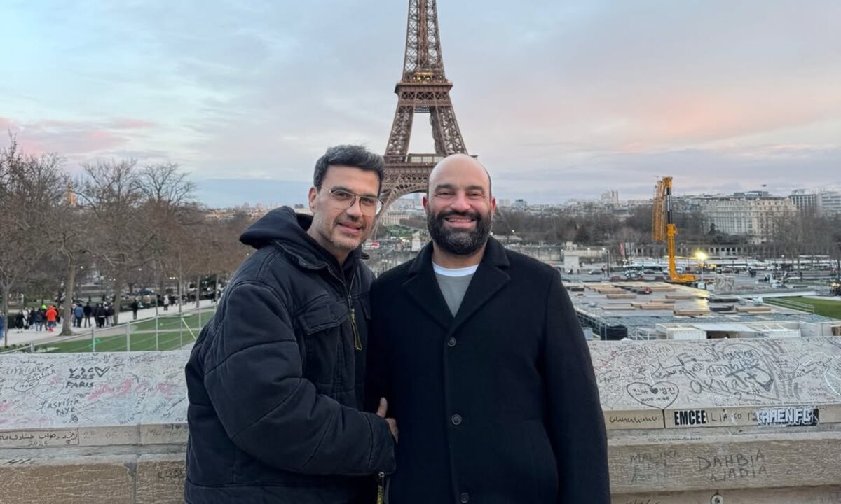 Παντελής Τουτουντζής με τον σύζυγό του Νάσο Τσιβγούλη