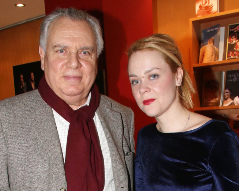 Η Λένα Παπαληγούρα με τον πατέρα της, Αναστάσιο Παπαληγούρα