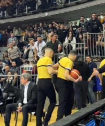 Χαμός στο Παρτιζάν – Μέγκα: Αντικείμενα στους διαιτητές και διακοπή
