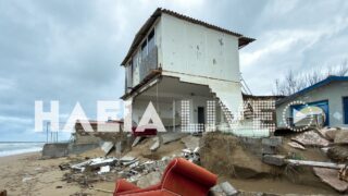 Κακοκαιρία: Ανεμοστρόβιλος ξερίζωσε στέγαστρα και έσπασε τζαμαρίες στον Πύργο – Κατολισθήσεις σε Παλαιοκαστρίτσα και Πρέβεζα