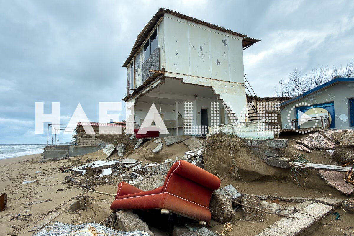 Κακοκαιρία: Ανεμοστρόβιλος ξερίζωσε στέγαστρα και έσπασε τζαμαρίες στον Πύργο – Κατολισθήσεις σε Παλαιοκαστρίτσα και Πρέβεζα