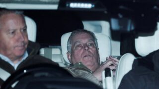 Andrew Mountbatten Windsor, younger brother of Britain’s King Charles, formerly known as Prince Andrew, leaves Aylsham Police Station on a vehicle, on the day he was arrested on suspicion of misconduct in public office, after the U.S. Justice Department released more records tied to the late financier and convicted sex offender Jeffrey Epstein, in Aylsham, Britain, February 19, 2026. REUTERS