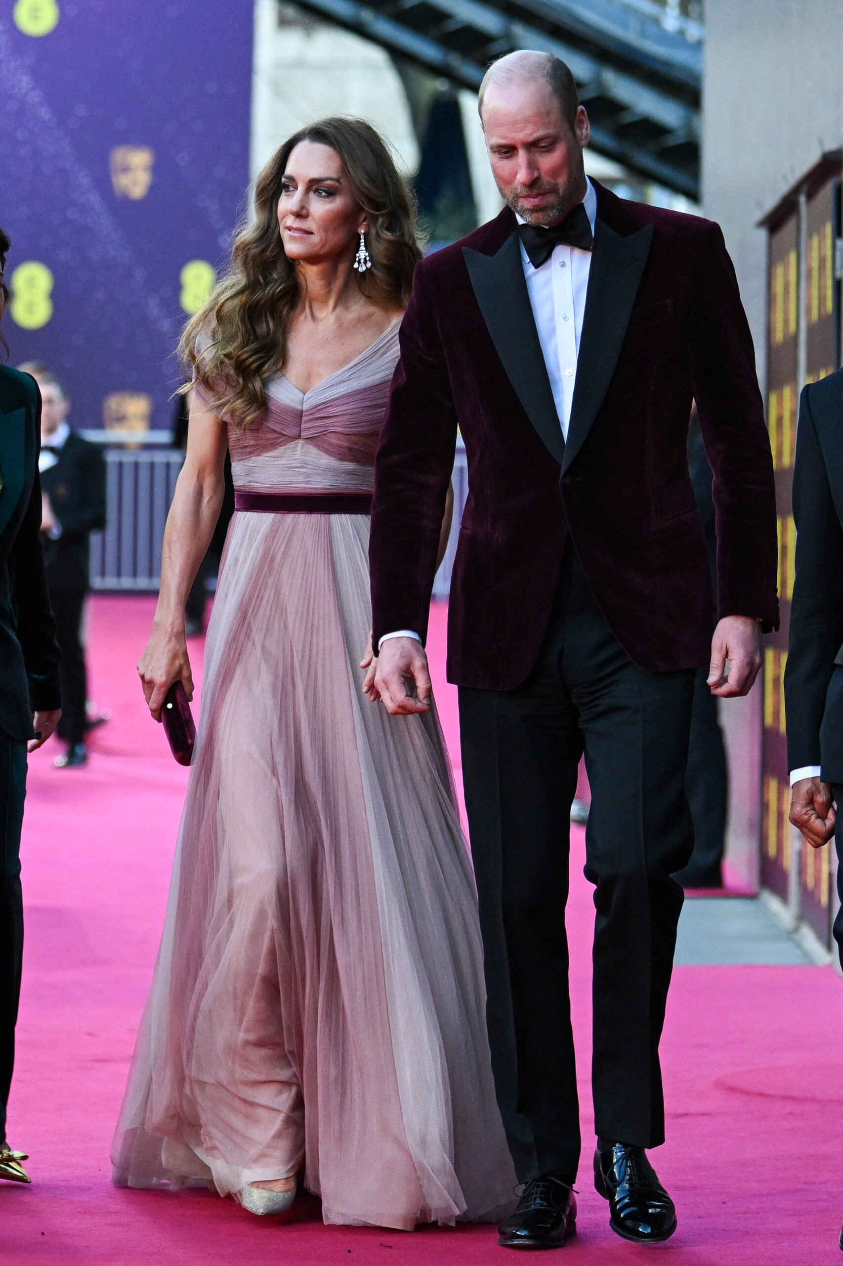 Britain's William, Prince of Wales, and Catherine, Princess of Wales, to the BAFTA Film Awards 2026, at the Royal Festival Hall, Southbank Centre, in London, Britain, February 22, 2026, REUTERS
