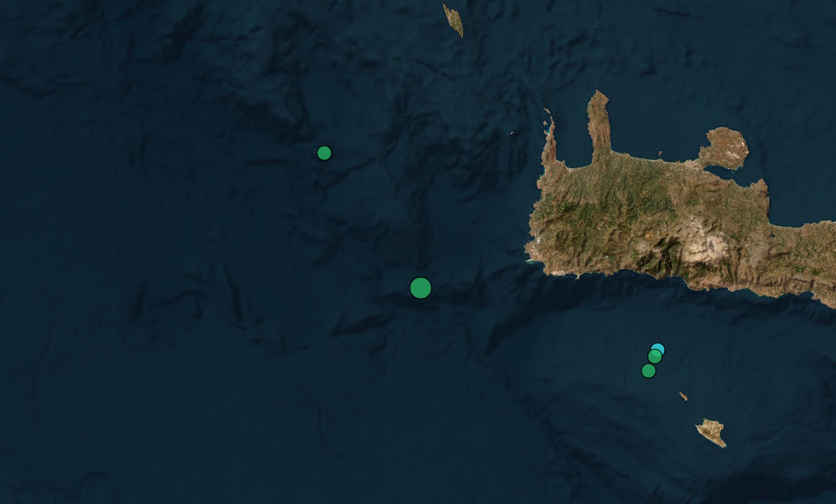 Σεισμός 4,8 Ρίχτερ ανοιχτά της Παλαιοχώρας Χανίων