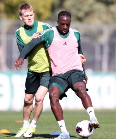 Ο Σισοκό στην προπόνηση του Παναθηναϊκού