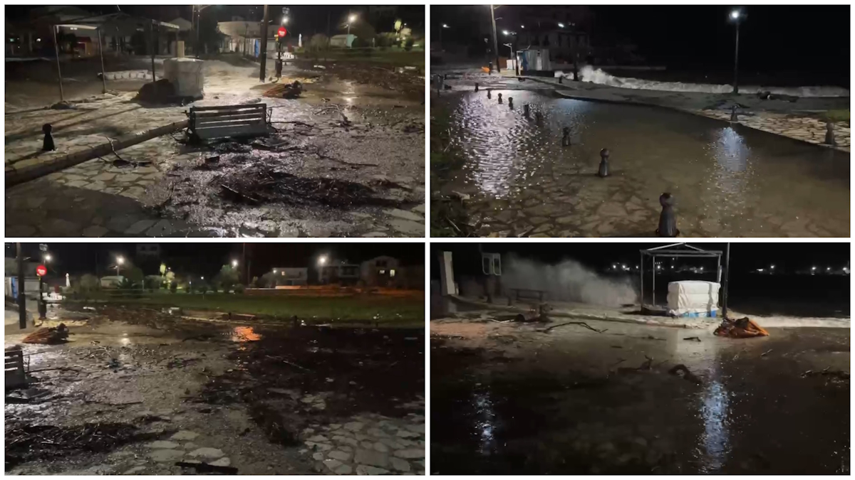 Σφοδρή κακοκαιρία στα Σύβοτα Θεσπρωτίας