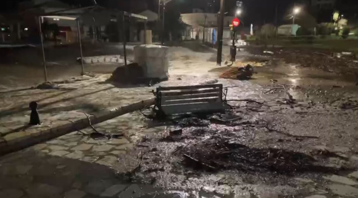 Σφοδρή κακοκαιρία στα Σύβοτα Θεσπρωτίας