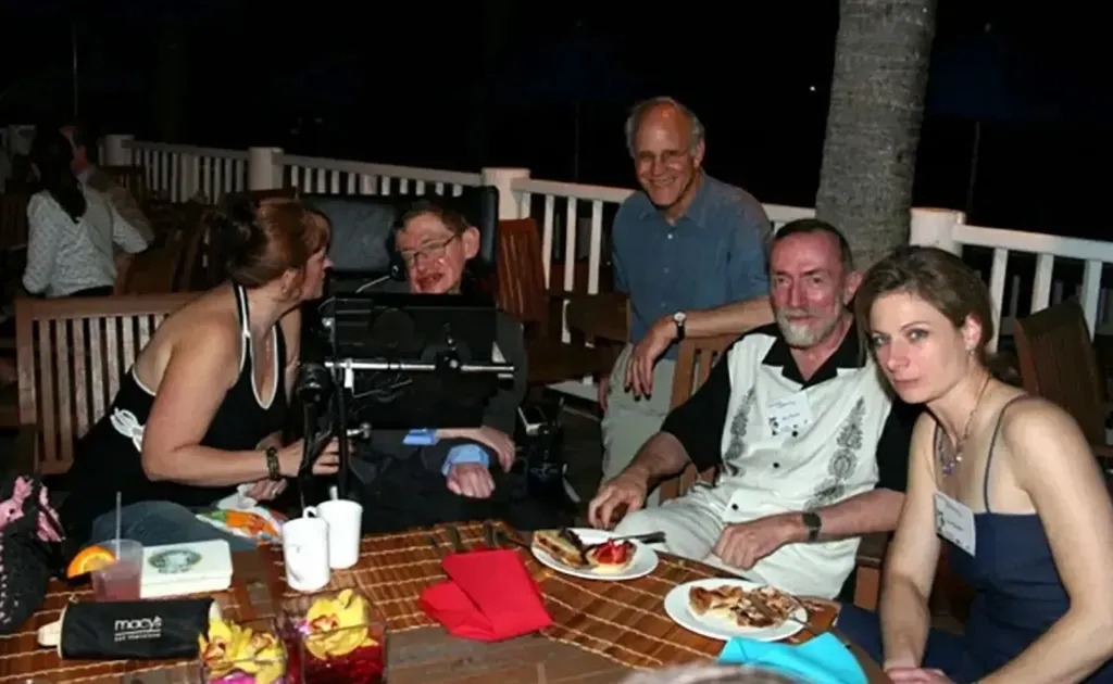 Ο Χόκινγκ σε μπάρμπεκιου κατά τη διάρκεια ταξιδιού στις Αμερικανικές Παρθένες Νήσους