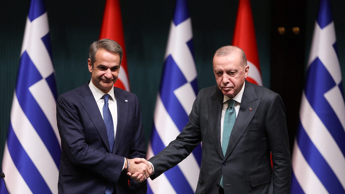 Ο Τούρκος Πρόεδρος, Tayyip Erdogan και ο Έλληνας πρωθυπουργός, Κυριάκος Μητσοτάκης στην πρόσφατη συνάντησή τους στην Άγκυρα