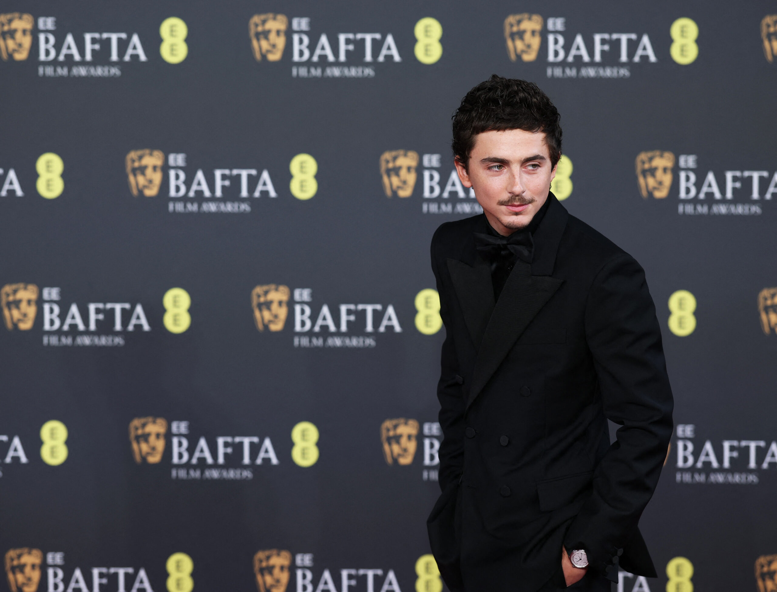 Timothee Chalamet poses on the red carpet during the 2026 British Academy of Film and Television Awards (BAFTA) at the Royal Festival Hall in the Southbank Centre, London, Britain, February 22, 2026. REUTERS
