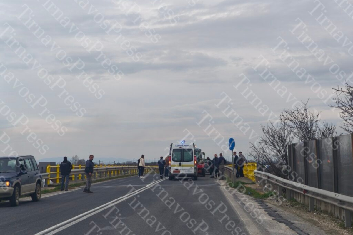 Το σημείο που έγινε το τροχαίο στον Τύρναβο