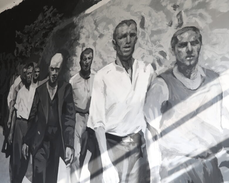 Τοιχογραφία για τους 200 της Καισαριανής στην Καλών Τεχνών