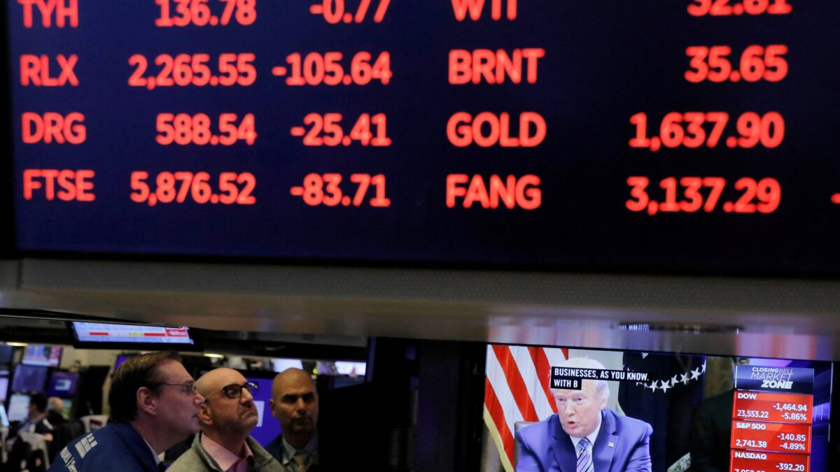 Οθόνη συναλλαγών στο χώρο του Χρηματιστηρίου της Νέας Υόρκης