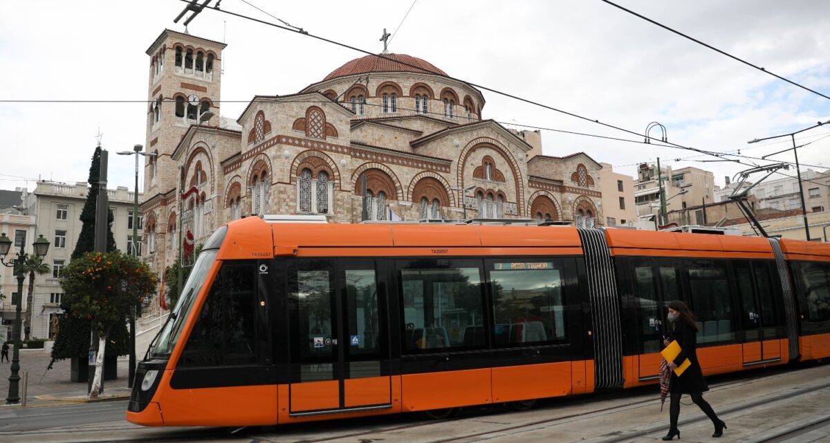 Βαγόνι του τραμ στον Πειραιά
