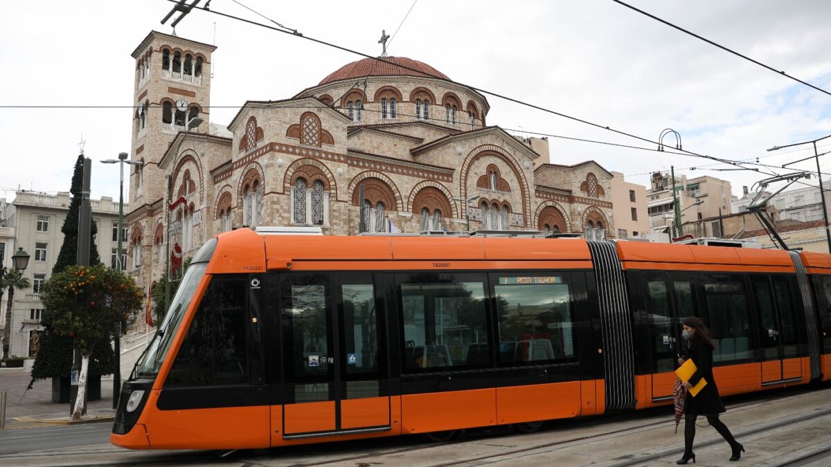 Βαγόνι του τραμ στον Πειραιά