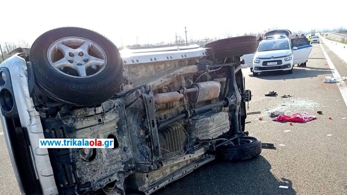 Τροχαίο στον Ε65 με τέσσερις τραυματίες ιερομόναχους του Αγίου Όρους