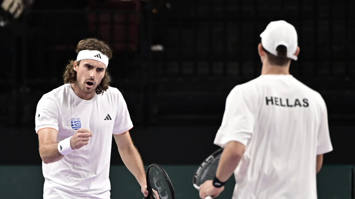 Ο Στέφανος Τσιτσιπάς με τον Στέφανο Σακελλαρίδη