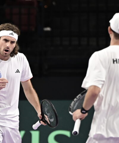 Ο Στέφανος Τσιτσιπάς με τον Στέφανο Σακελλαρίδη