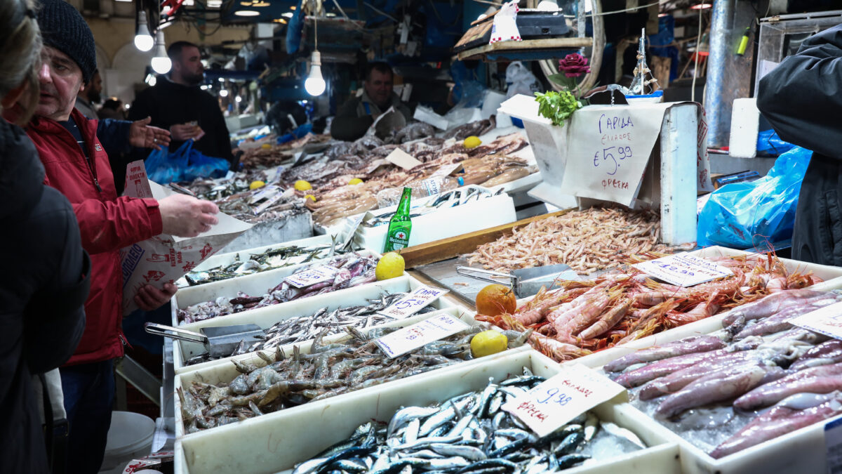Στιγμιότυπο από την Βαρβάκειο Ιχθυαγορά