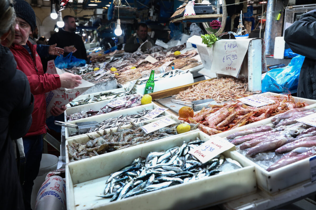 Στιγμιότυπο από την Βαρβάκειο Ιχθυαγορά