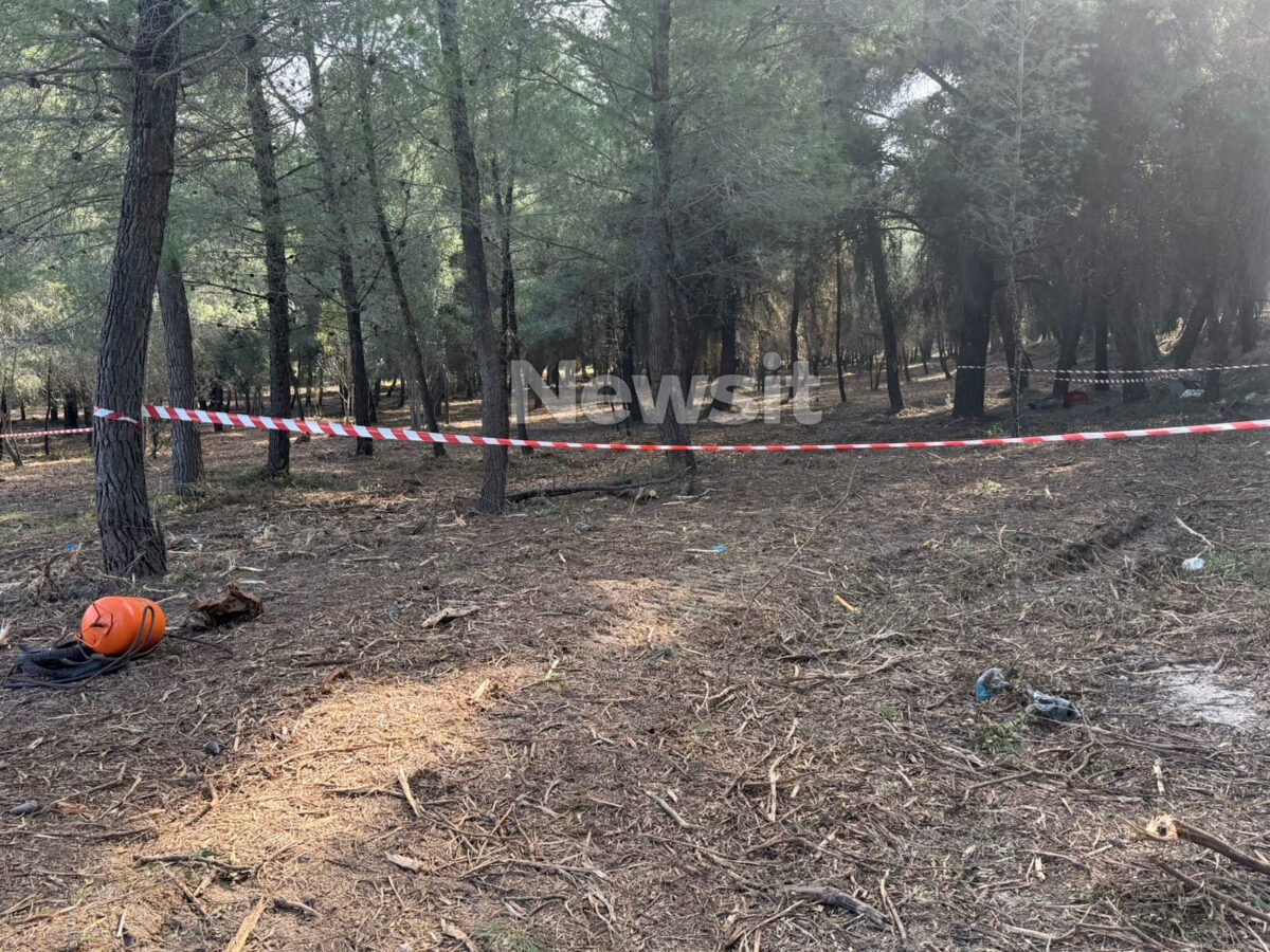 Το σημείο όπου βρέθηκε η σορός στη Χαλκιδική