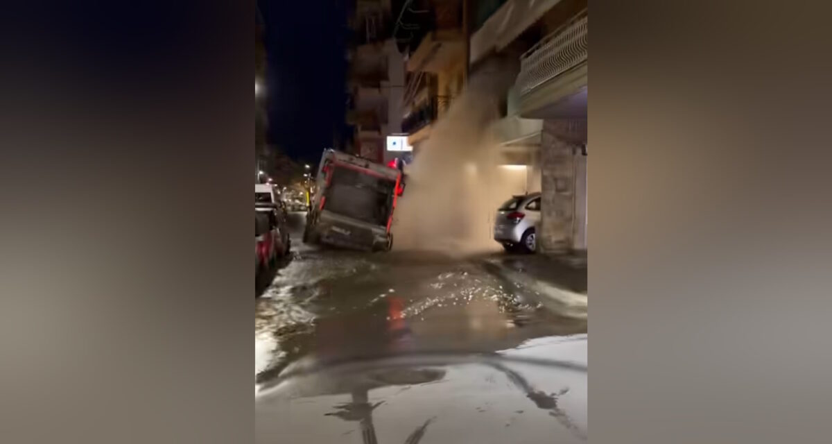 Το απορριμματοφόρο στην Ξάνθη