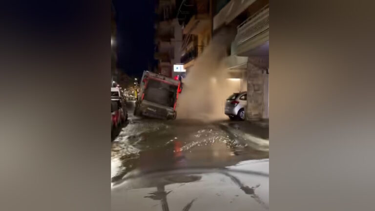 Το απορριμματοφόρο στην Ξάνθη