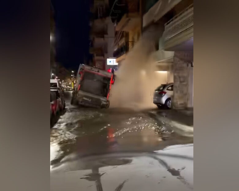 Το απορριμματοφόρο στην Ξάνθη