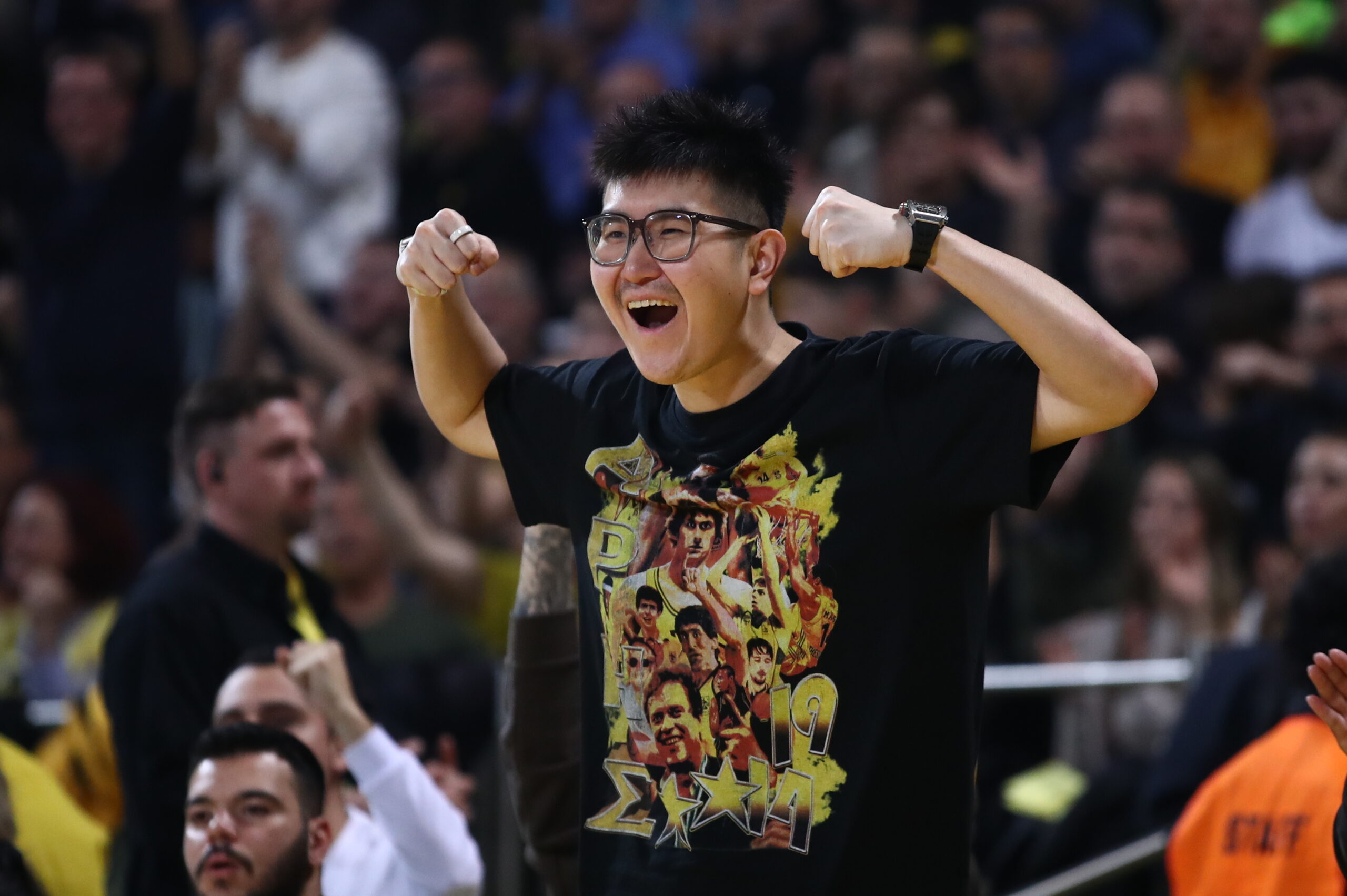 Ο Σιάο πανηγυρίζει τη νίκη του Άρη Betsson