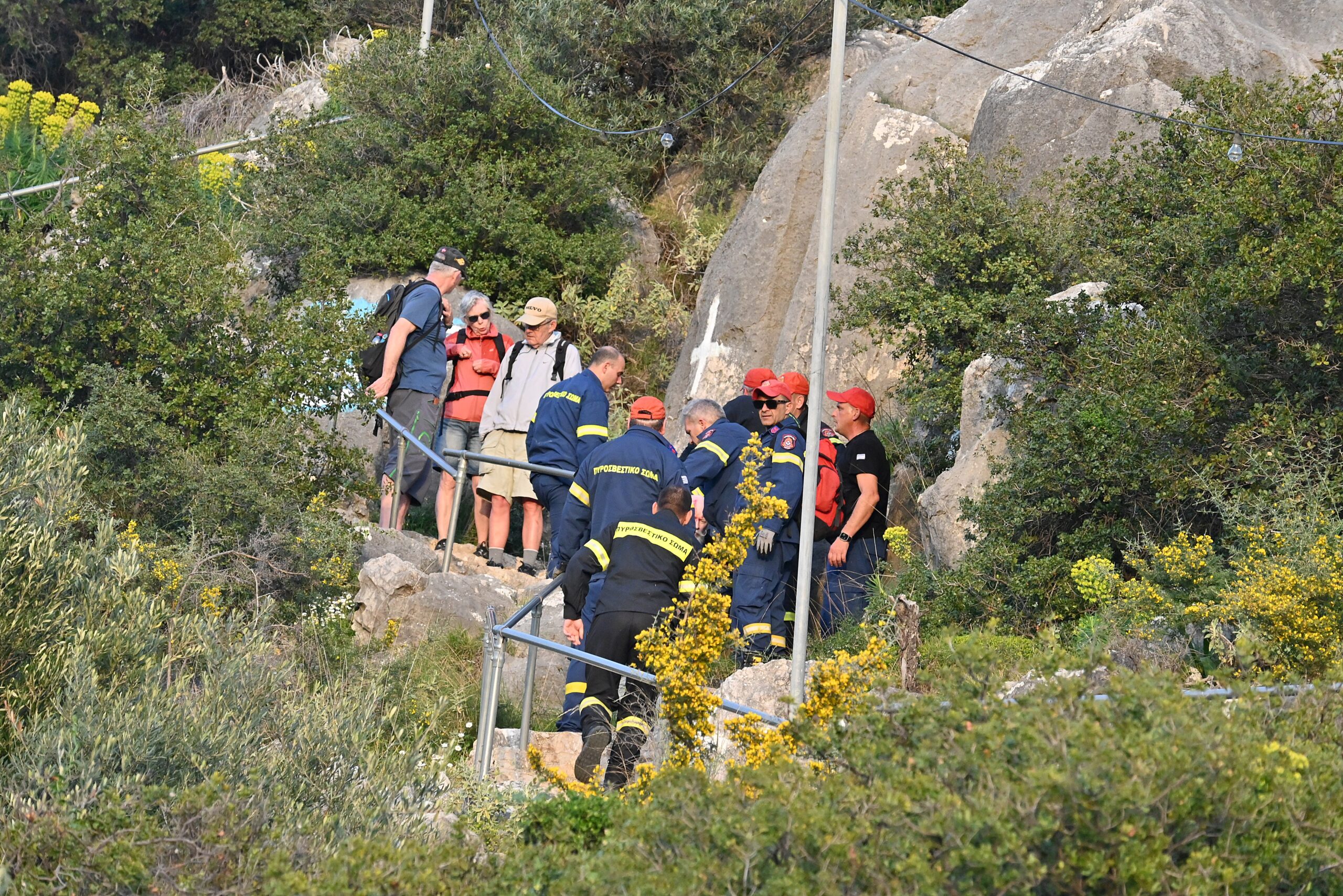 Επιχείρηση διάσωσης του τουρίστα