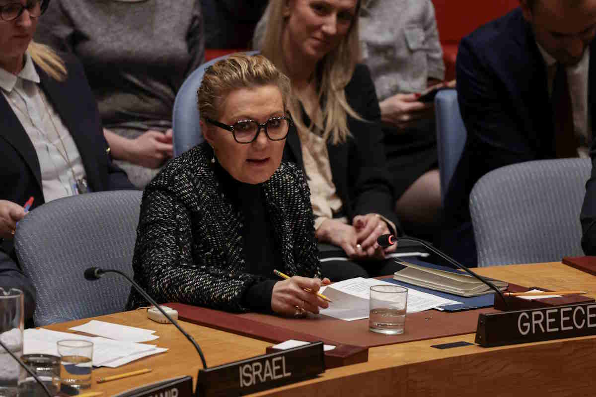 Η μόνιμη αντιπρόσωπος της Ελλάδας στα Ηνωμένα Έθνη, πρέσβης Αγλαΐα Μ