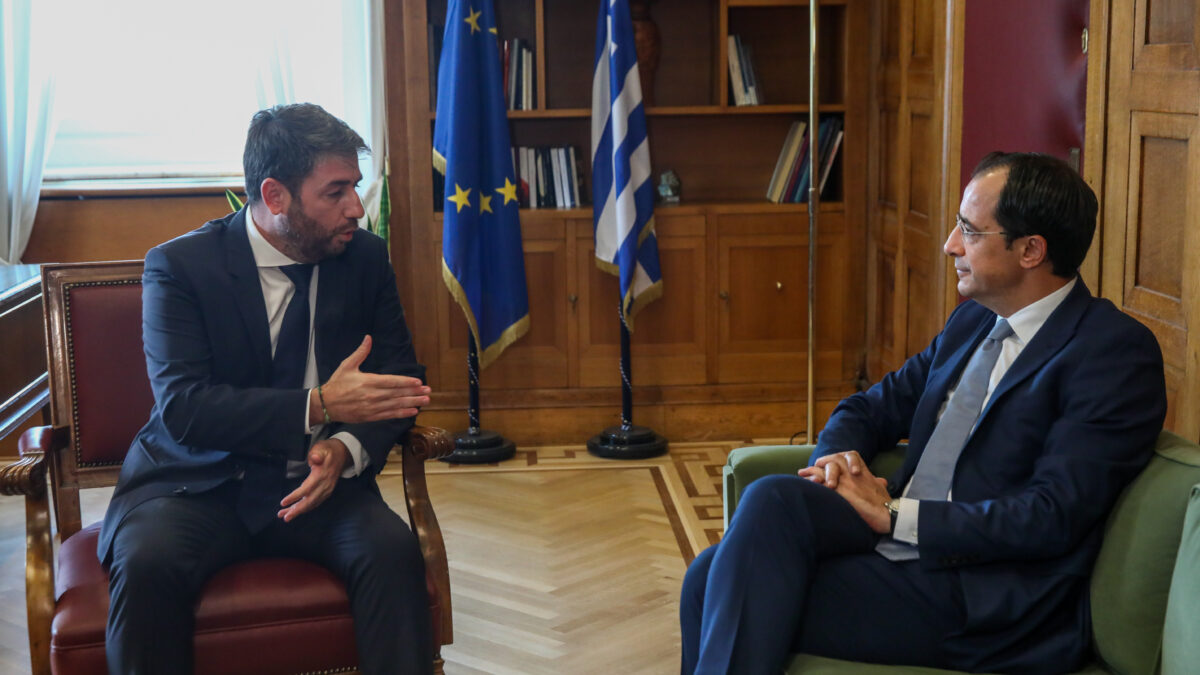 Ο Νίκος Ανδρουλάκης με τον Νίκο Χριστοδουλίδη