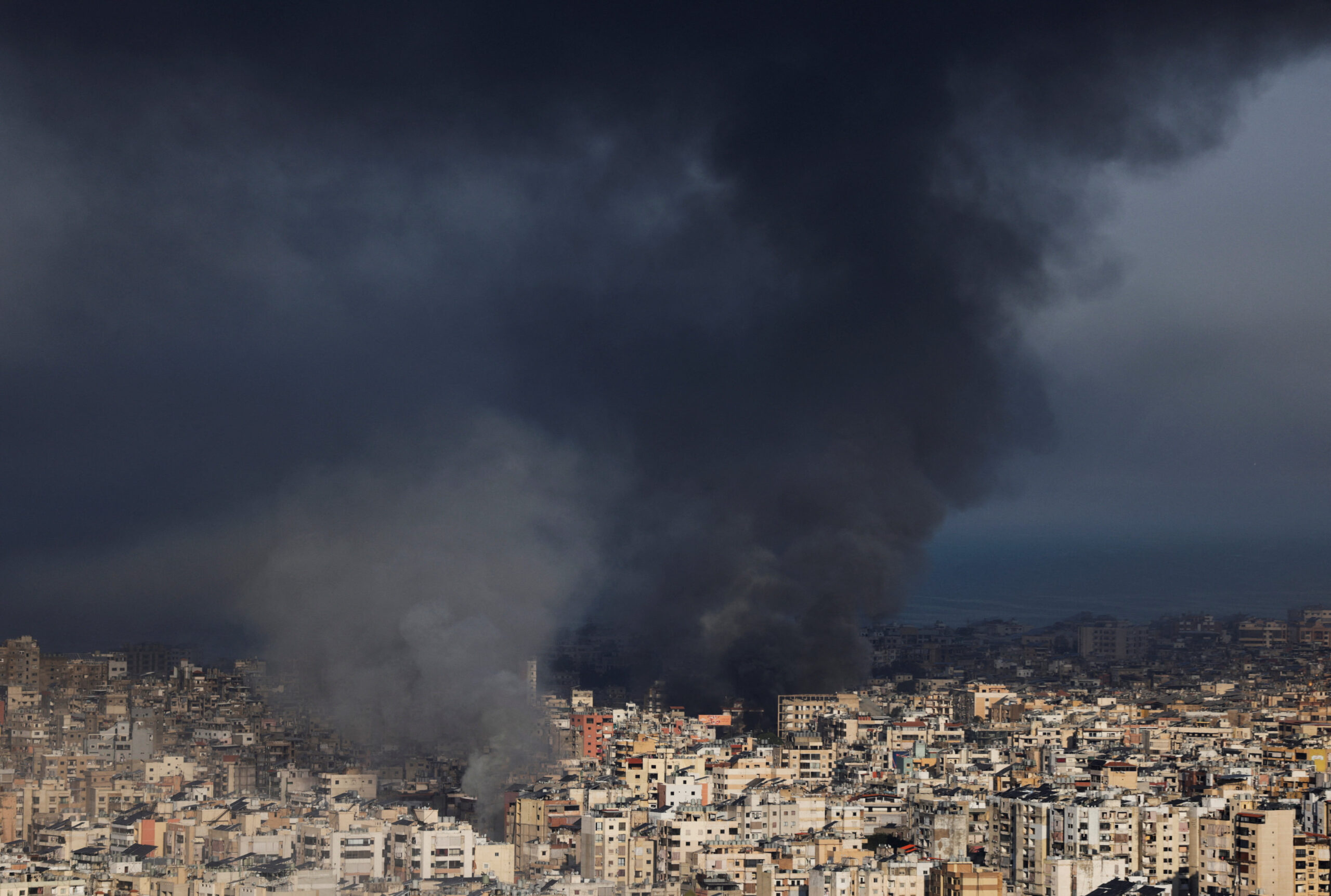Escalation between Hezbollah and Israel, amid the U.S.-Israeli conflict with Iran, in Beirut Smoke rises after an Israeli strike on Beirut's southern suburbs, following an escalation between Hezbollah and Israel amid the U.S.-Israeli conflict with Iran, Lebanon, March 3, 2026. REUTERS/Khalil Ashawi
