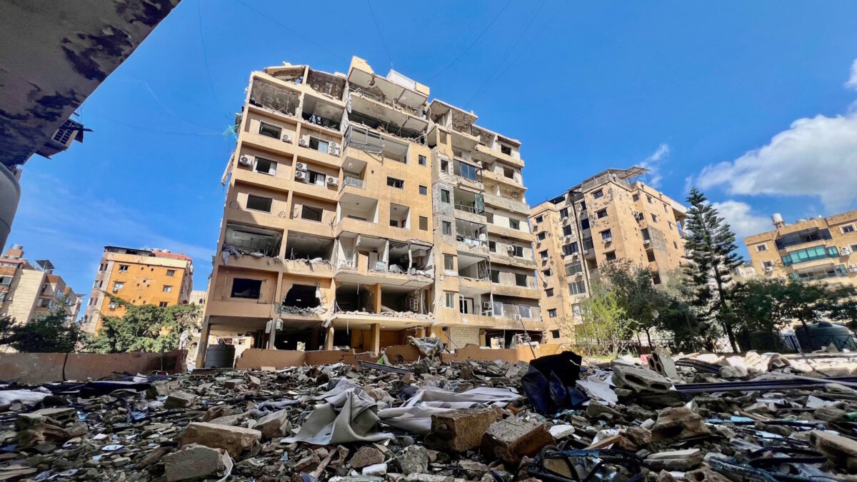 Το μέγεθος της καταστροφής από ισραηλινό πλήγμα στη Βηρυτό