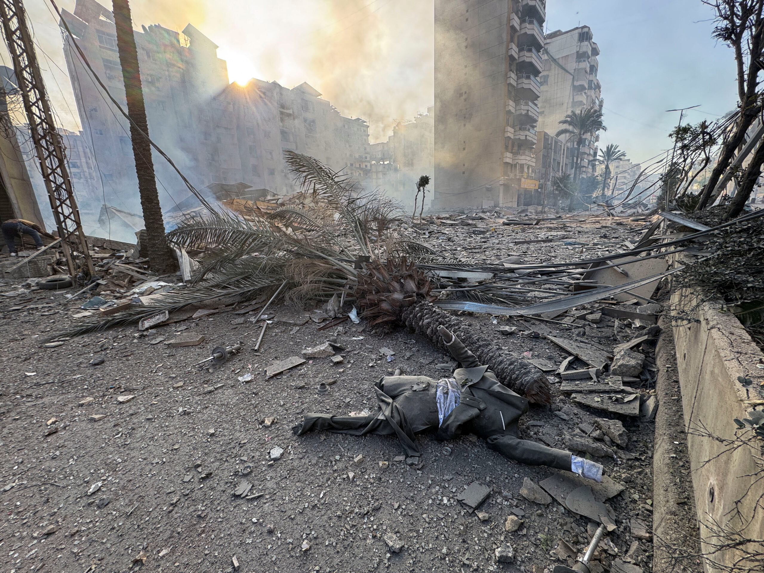 A view of a damaged building after an Israeli strike, following renewed hostilities between Hezbollah and Israel amid the U.S.-Israeli conflict with Iran Debris and objects lie on the street near damaged buildings after an Israeli strike, following renewed hostilities between Hezbollah and Israel amid the U.S.-Israeli conflict with Iran, in Beirut, Lebanon, March 6, 2026. Picture taken with a mobile phone. REUTERS/Stringer