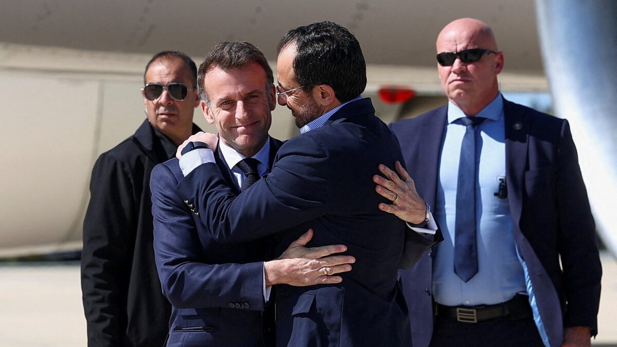 Νίκος Χριστοδουλίδης και Εμανουέλ Μακρόν