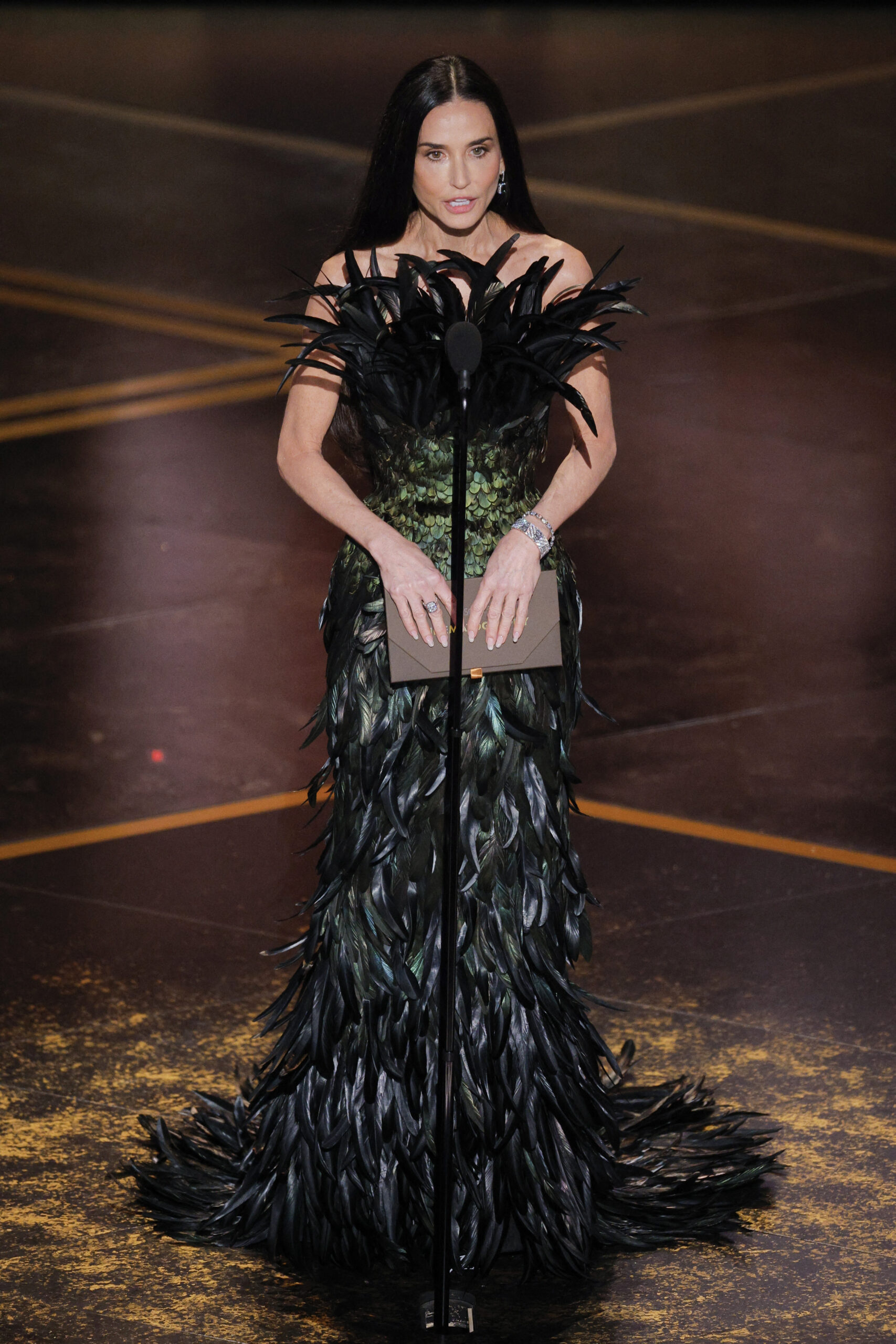 98th Academy Awards – Oscars Show – Hollywood Demi Moore presents the Oscar for Best Cinematography during the Oscars show at the 98th Academy Awards in Hollywood, Los Angeles, California, U.S., March 15, 2026. REUTERS/Mike Blake