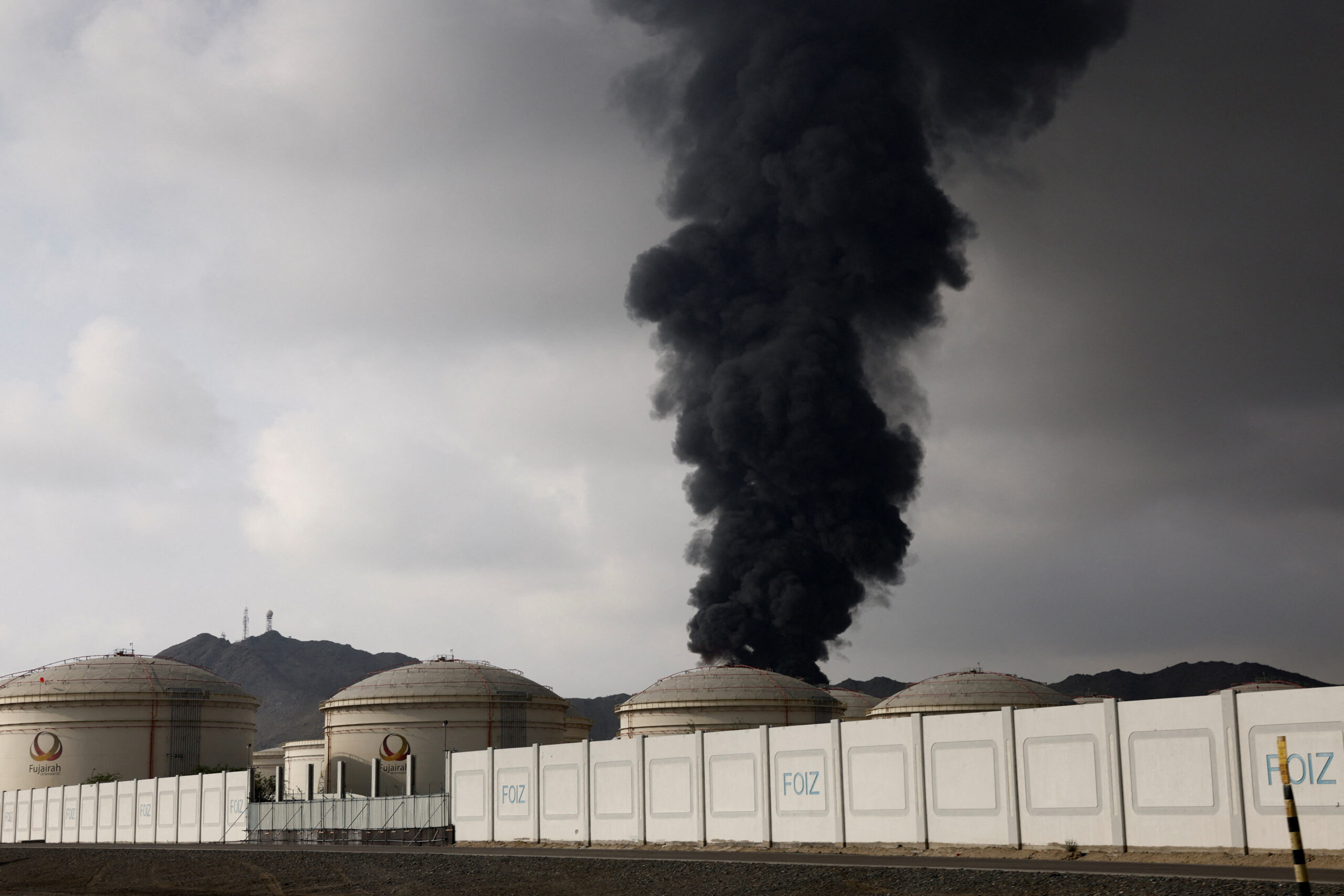 Fujairah oil industry zone amid the U.S.-Israel conflict with Iran Smoke rises in the Fujairah oil industry zone following a fire caused by debris after interception of a drone by air defenses, according to the Fujairah media office, amid the U.S.-Israel conflict with Iran, in Fujairah, United Arab Emirates, March 4, 2026. REUTERS/Amr Alfiky