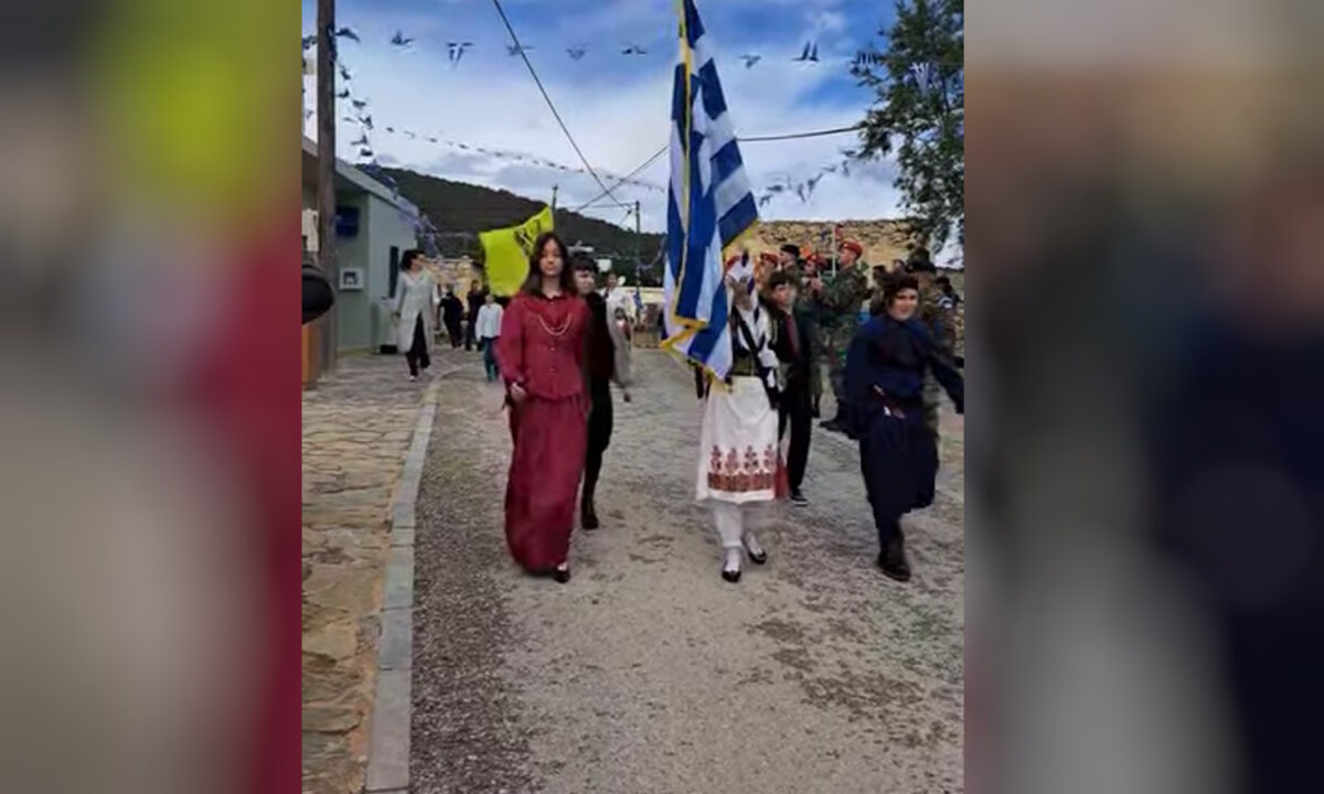 25η Μαρτίου στην Γαύδο: Χωρίς μαθητές το νησί – Παρέλασαν παιδιά από την Βούλα Αττικής