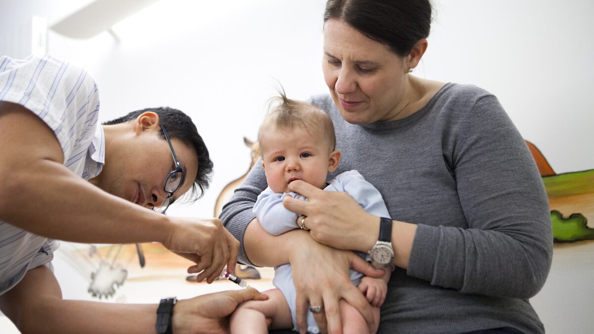 A pediatric practice in Lausanne, Switzerland. Vaccination. (Photo by: BSIP/Universal Images Group via Getty Images)