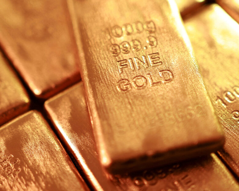 FILE PHOTO: Gold imitations are seen in this illustration picture taken February 20, 2026. REUTERS/Dado Ruvic/Illustration/File Photo